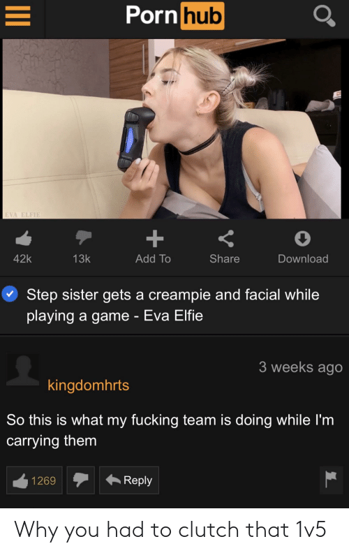 Cupcake reccomend sister gets creampie facial while game