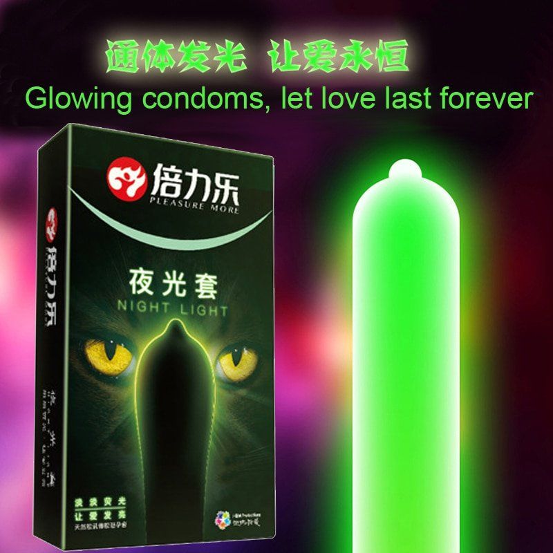 Trying glow condoms