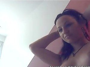 Junior M. reccomend dark-haired chick plays with tits webcam
