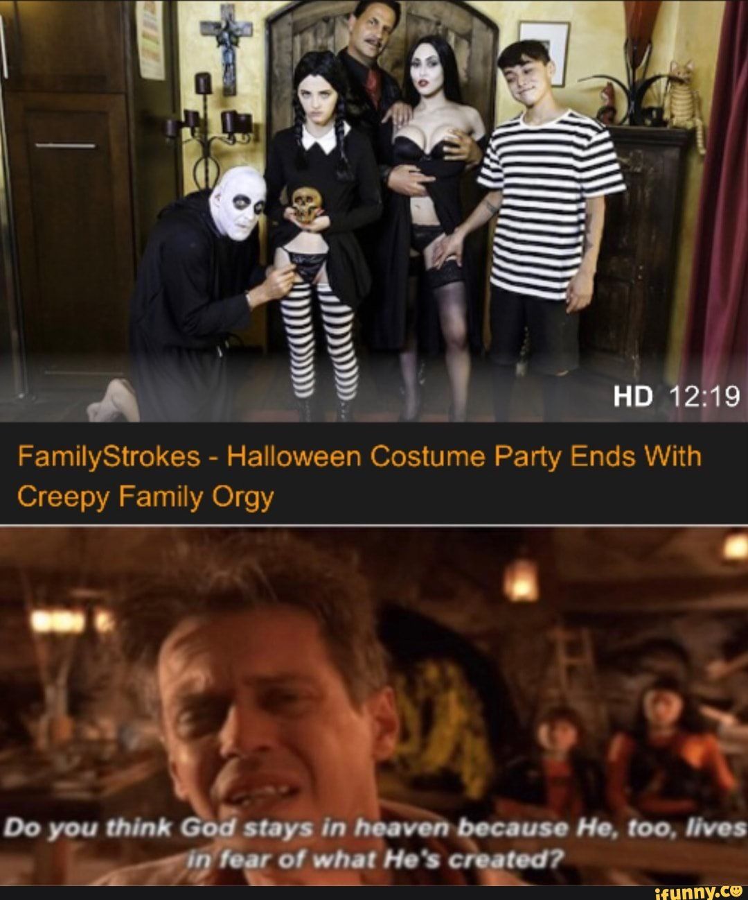 Familystrokes halloween party ends with family