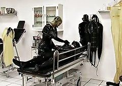 best of Gets patient rubber bondage straitjacketed