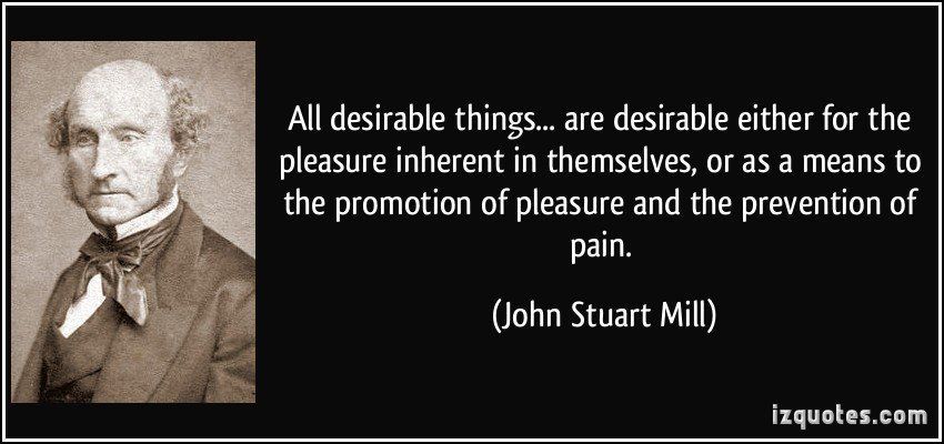 Mill proving that pleasure is desirable