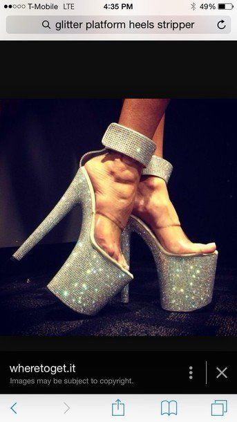 Glitter stripper shoes