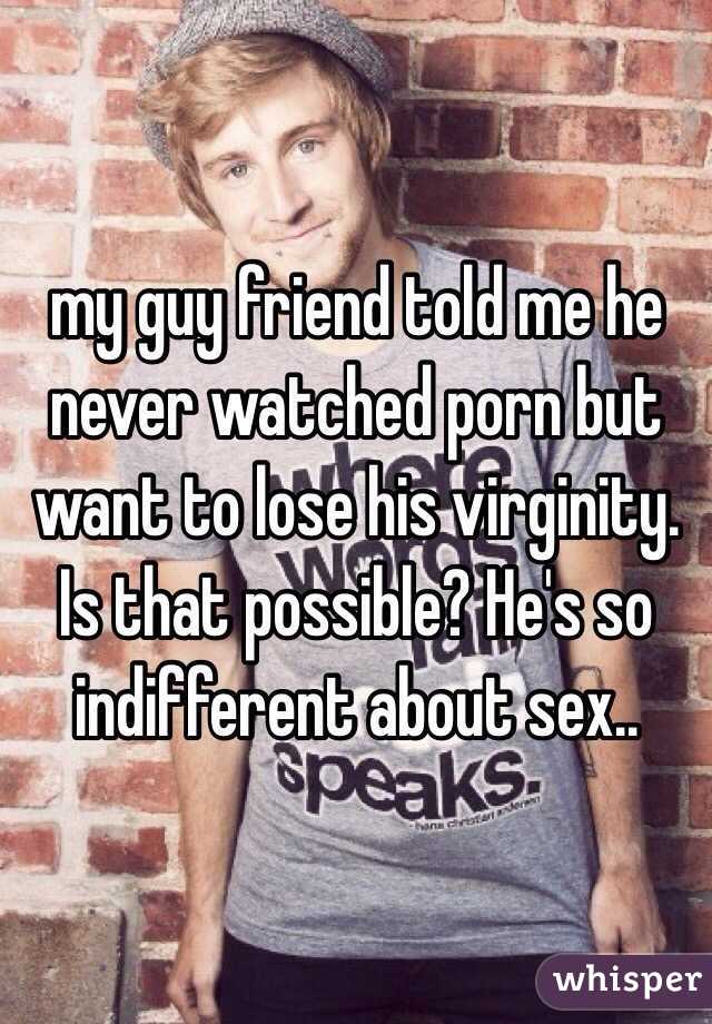 A guy losing virginity