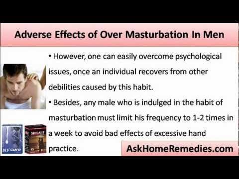 Recovering from over masturbation