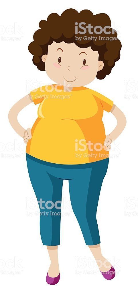 Chubby woman clip art