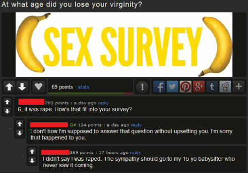 best of Virginity Survey question on
