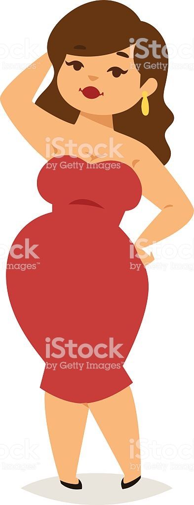 Chubby woman clip art