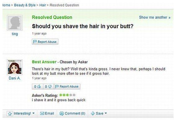 best of Shave ass hair Should my i