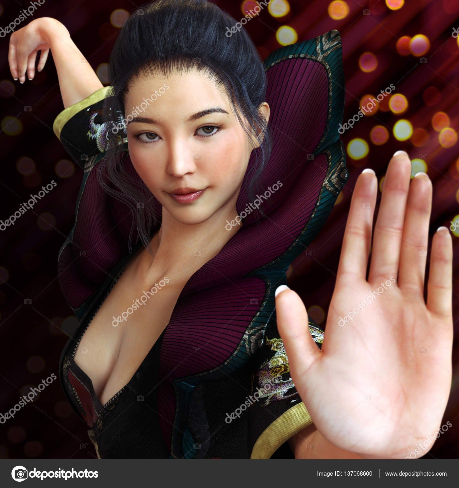 Asian girl fighter
