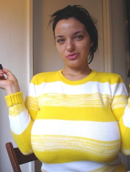 Busty girls in tight sweater
