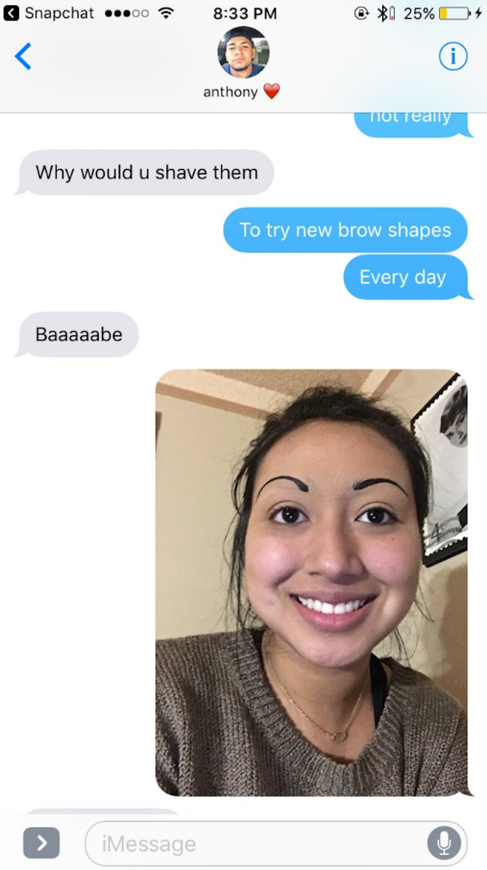 best of Off eyebrows Shaved her