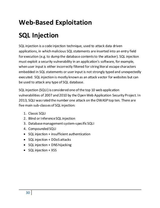 best of Injection penetration testing Sql