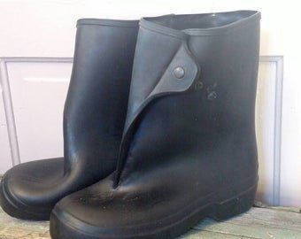 1950s rubber boots fetish