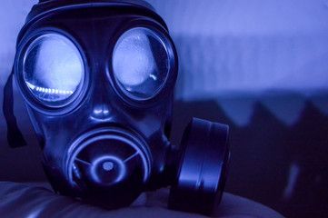 Bdsm cat gas mask suit