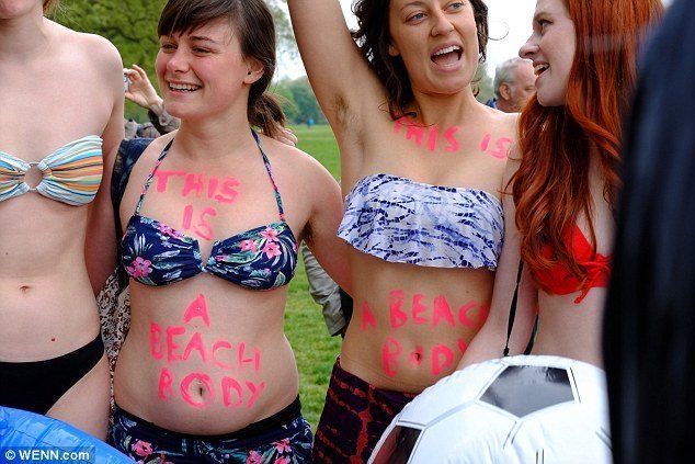 Chubby women in bikini tubes
