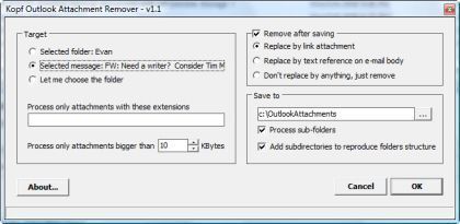 Free outlook attachment stripper
