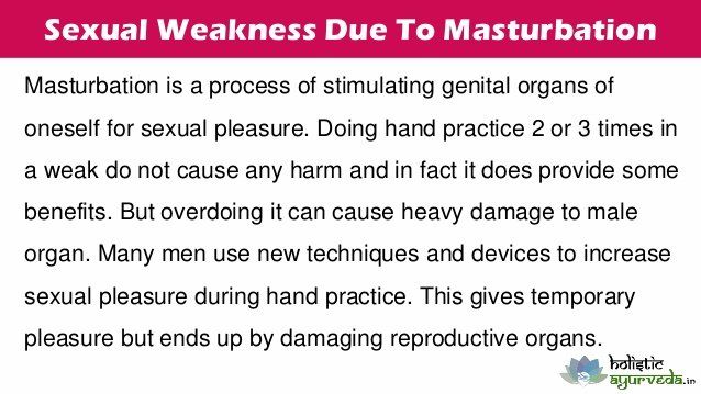 best of Weakness Masturbation causes