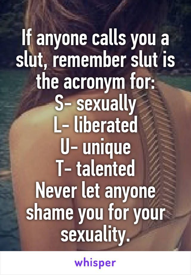 best of Stands for Slut