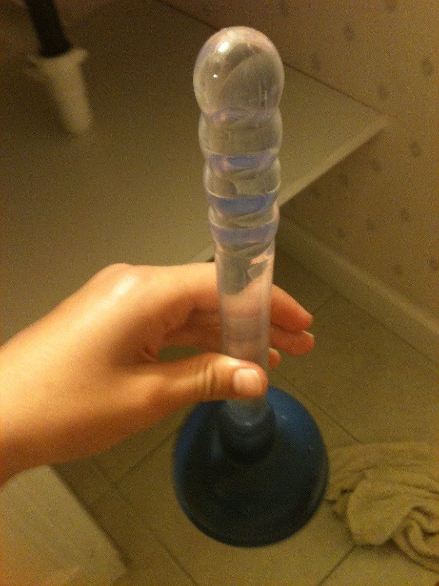 Toilet plunger dildo . Pussy Sex Images